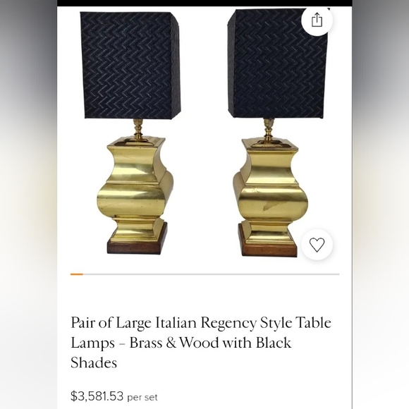 Modern Brass Table Lamps - Picture 6 of 6